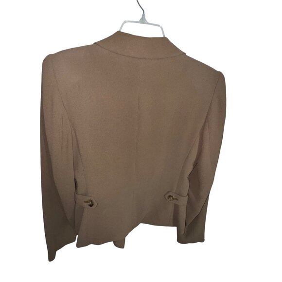 Vintage Ice Cube By Michael Blazer Suit Jacket Size 4 Camel Brown Classic Office - Picture 2 of 6